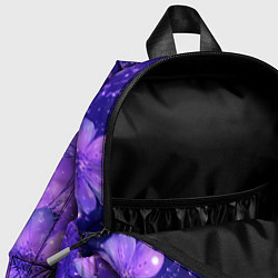 Детский рюкзак Цветочный индиго с искрами, цвет: 3D-принт — фото 2