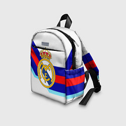 Детский рюкзак Real Madrid текстура полосы, цвет: 3D-принт — фото 2