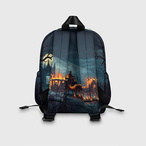 Детский рюкзак Призраки в горящей конной повозке / 3D-принт – фото 2