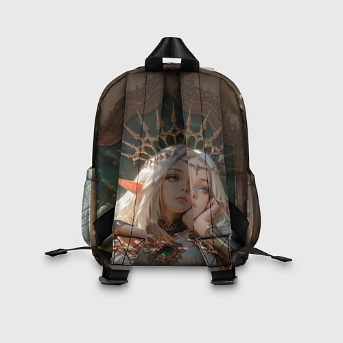 Детский рюкзак Беловолосая королева эльфов на троне / 3D-принт – фото 2