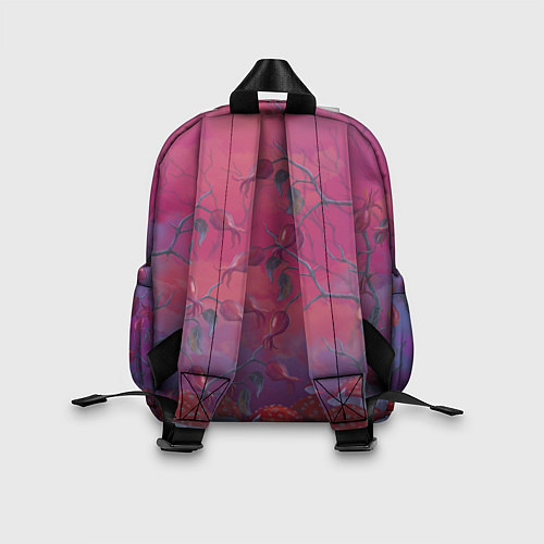 Детский рюкзак Готический ворон в мухоморах / 3D-принт – фото 2