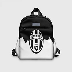 Детский рюкзак Ювентус черно белая геометрия, цвет: 3D-принт