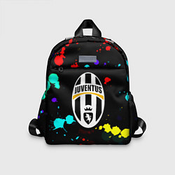 Детский рюкзак Ювентус брызги красок неон