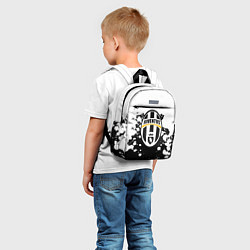 Детский рюкзак Juventus белые краски текстура, цвет: 3D-принт — фото 2