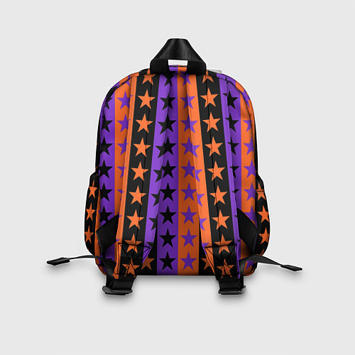 Детский рюкзак Звёзды Хэллоуина паттерн полосатый / 3D-принт – фото 2