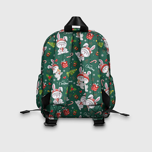 Детский рюкзак Новогодние зайчики / 3D-принт – фото 2