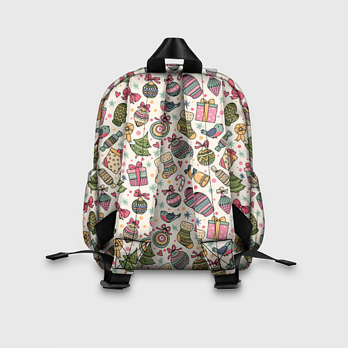 Детский рюкзак Новогодний паттерн / 3D-принт – фото 2