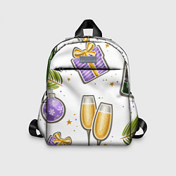 Детский рюкзак Новогодний вайб, цвет: 3D-принт