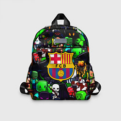 Детский рюкзак Minecraft x barcelona fc, цвет: 3D-принт