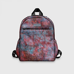 Детский рюкзак Абстракция - red rust on blue