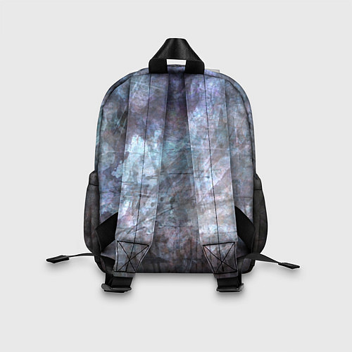 Детский рюкзак Абстракция - gray-blue hurricane / 3D-принт – фото 2