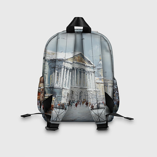 Детский рюкзак Зимний Питер красками / 3D-принт – фото 2