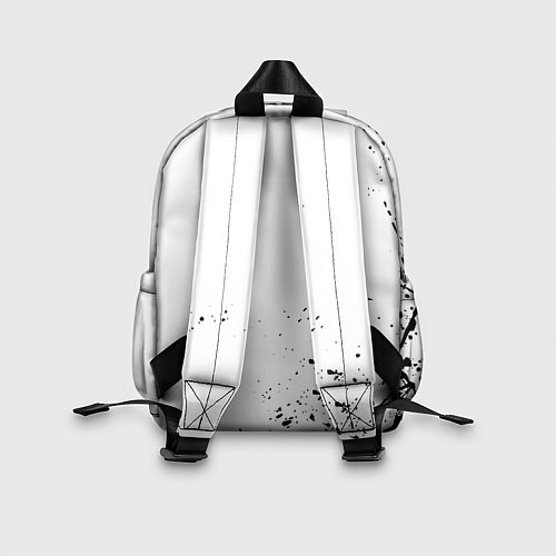 Детский рюкзак Ювентус черные краски всплеск / 3D-принт – фото 2