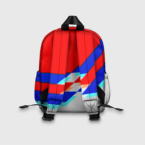 Детский рюкзак Манчестер Юнайтед полосы геометрия / 3D-принт – фото 2
