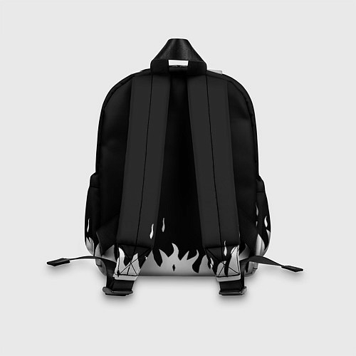 Детский рюкзак Ювентус белый огонь текстура / 3D-принт – фото 2