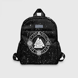 Детский рюкзак Валькнут и символы в круге, цвет: 3D-принт