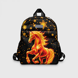 Детский рюкзак Пылающая лошадь, цвет: 3D-принт