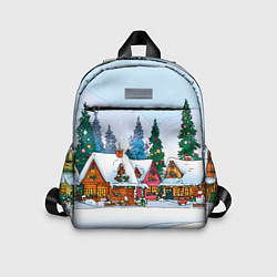 Детский рюкзак Новогодник дворик, цвет: 3D-принт