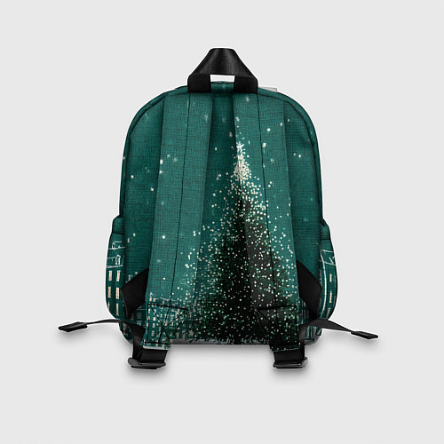 Детский рюкзак Новый год в зеленом стиле / 3D-принт – фото 2