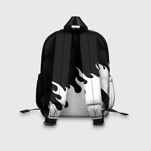 Детский рюкзак Ювентус огонь текстура / 3D-принт – фото 2