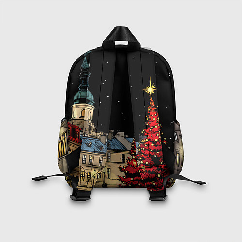 Детский рюкзак Красная новогодняя елка / 3D-принт – фото 2