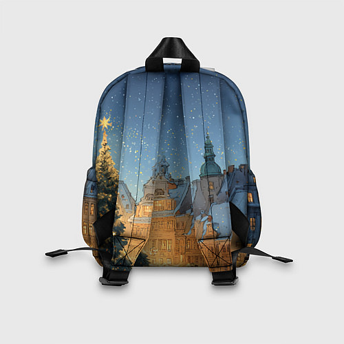Детский рюкзак Новый год в старом городе / 3D-принт – фото 2