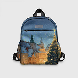 Детский рюкзак Новый год в старом городе, цвет: 3D-принт
