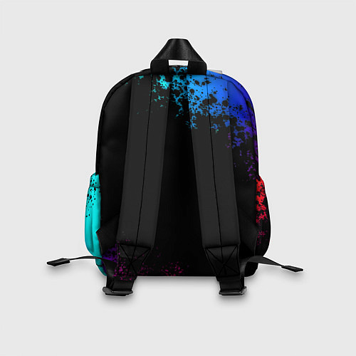 Детский рюкзак Бавария Мюнхен краски неон градиент / 3D-принт – фото 2