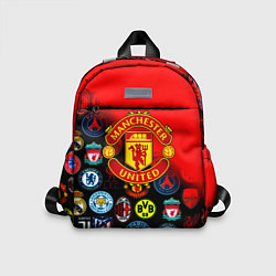 Детский рюкзак Манчестер Юнайтед логотипы команд, цвет: 3D-принт