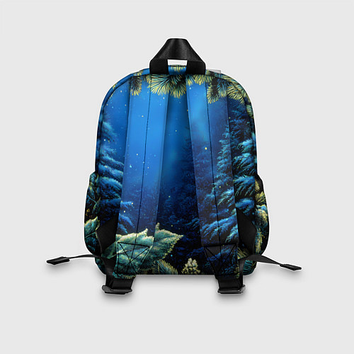 Детский рюкзак С новым годом - елочные ветки / 3D-принт – фото 2