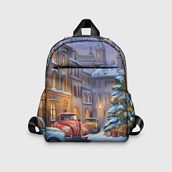 Детский рюкзак Новогодний снежный двор, цвет: 3D-принт