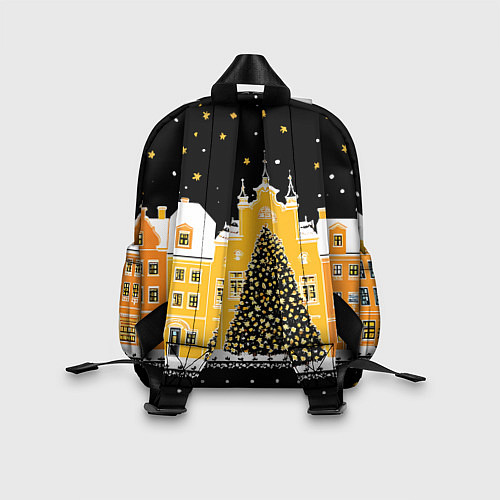 Детский рюкзак Новогодняя ночь в городе / 3D-принт – фото 2