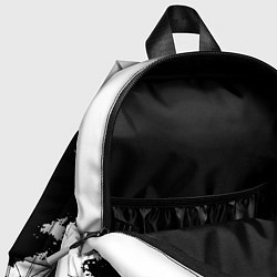 Детский рюкзак Реал Мадрид черно белые краски, цвет: 3D-принт — фото 2