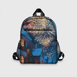 Детский рюкзак Праздничный новогодний салют, цвет: 3D-принт