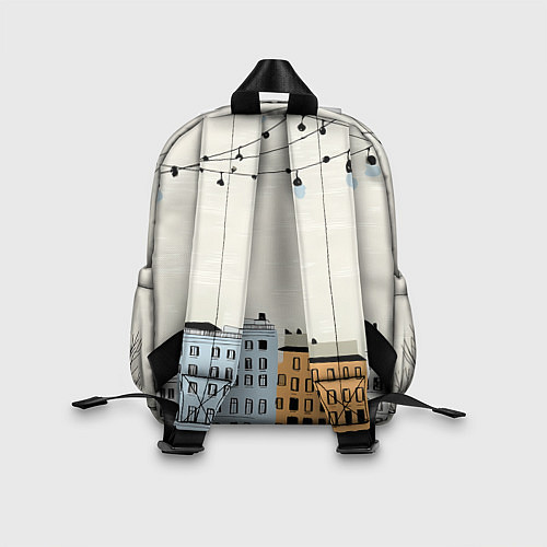 Детский рюкзак С новым годом - новогодний городок / 3D-принт – фото 2