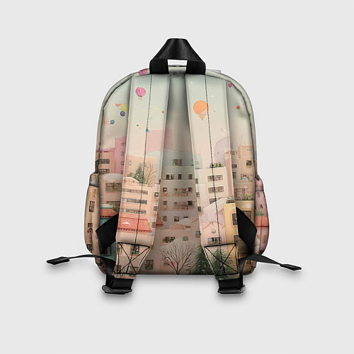 Детский рюкзак Объемный новогодний город / 3D-принт – фото 2