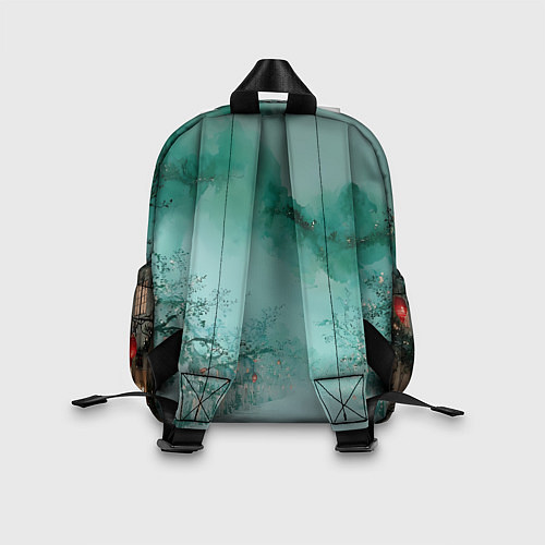 Детский рюкзак Новогодняя туманная улица / 3D-принт – фото 2