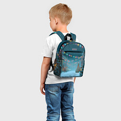 Детский рюкзак Новогодний вечер на улице, цвет: 3D-принт — фото 2