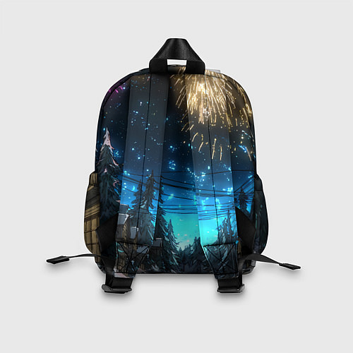 Детский рюкзак Салют в новогоднюю ночь / 3D-принт – фото 2