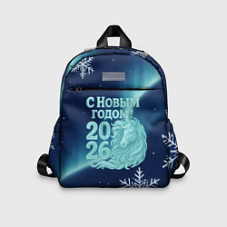 Детский рюкзак С новым годом 2026 - лошадь, цвет: 3D-принт