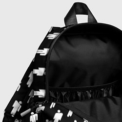 Детский рюкзак Borussia черно белые люди, цвет: 3D-принт — фото 2