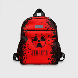 Детский рюкзак Stalker - черное на красном, цвет: 3D-принт