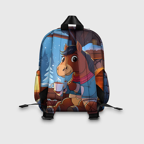 Детский рюкзак Лошадка у камина / 3D-принт – фото 2