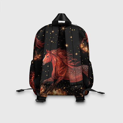 Детский рюкзак Огненные лошади - паттерн / 3D-принт – фото 2