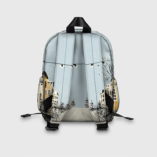 Детский рюкзак Милая новогодняя лошадка с шарфом / 3D-принт – фото 2