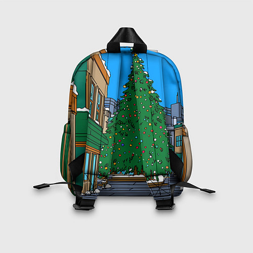 Детский рюкзак Новогодняя лошадка и елка / 3D-принт – фото 2