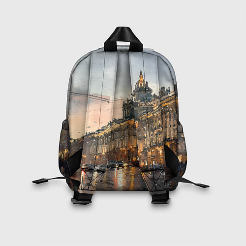 Детский рюкзак Санкт-Петербург - мокрый снег / 3D-принт – фото 2