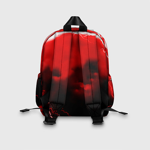 Детский рюкзак Ливерпуль шторм молнии красный / 3D-принт – фото 2