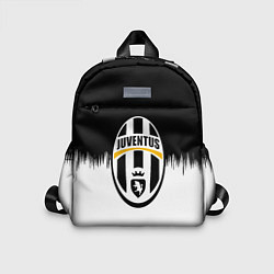 Детский рюкзак Juventus черно белые краски текстура