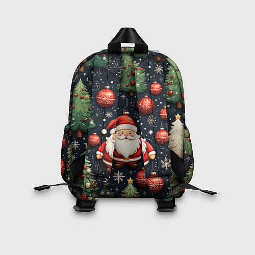 Детский рюкзак Новый год паттерн Дед мороз / 3D-принт – фото 2